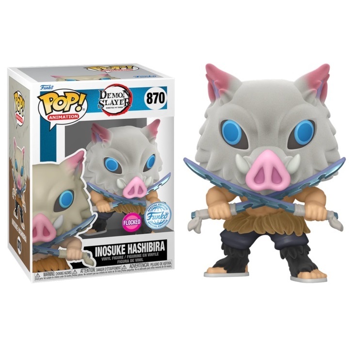 Funko POP Demon Slayer - Inosuke Hashibira Flocked Funko Special Edition