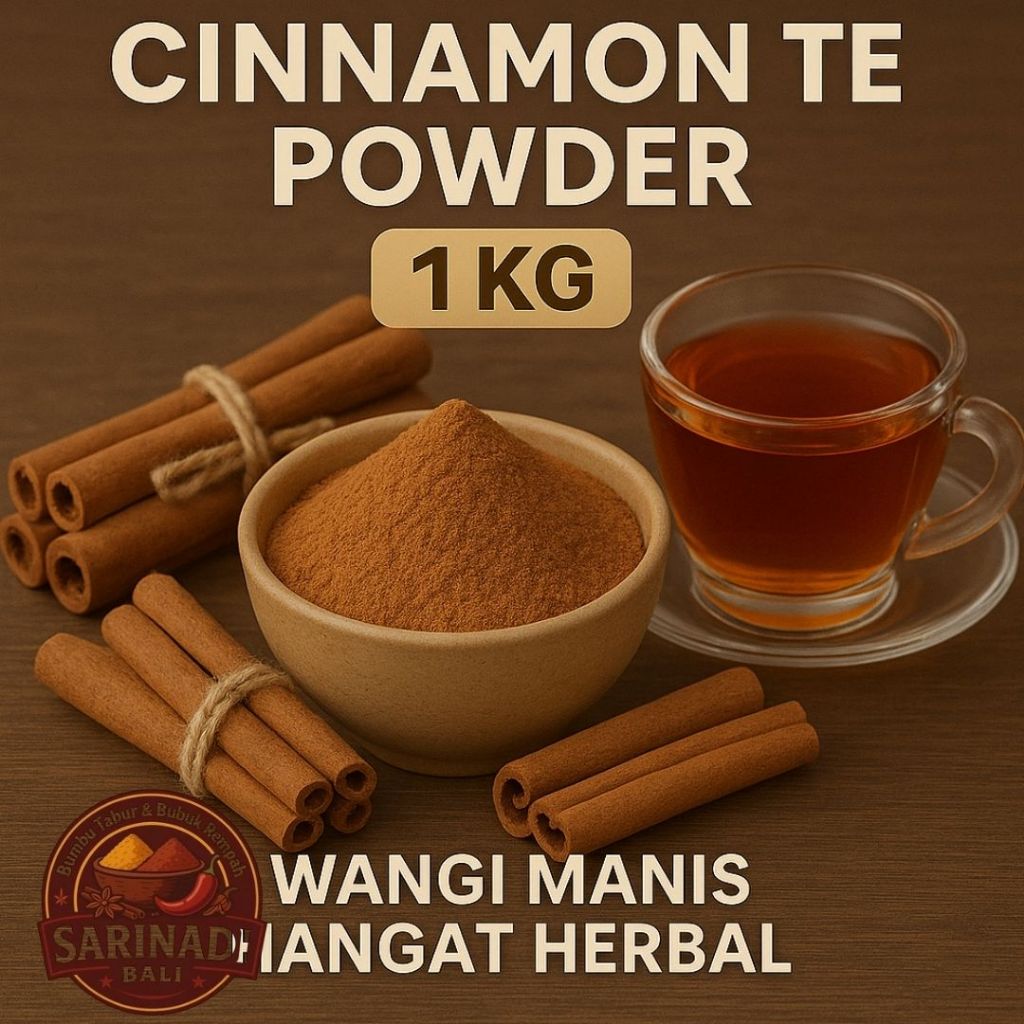 

Cinnamon Tea Powder 1Kg Kiloan Bubuk Teh Kayu Manis dengan warna kayu manis nya Wangi Manis Hangat Herbal