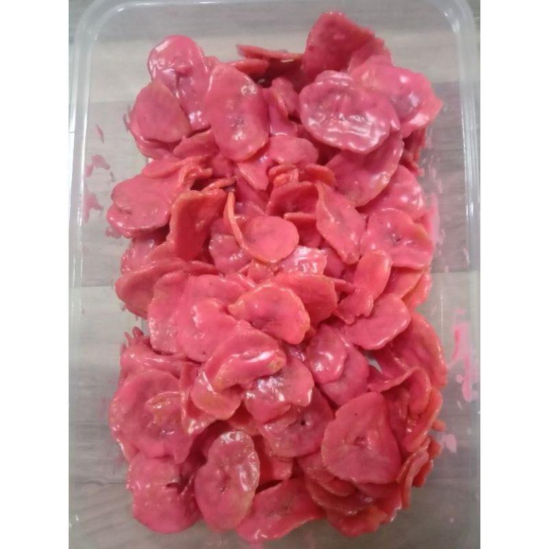 

Keripik Pisang Strawbery Lumer - Keripik pisang Lumer 150gr