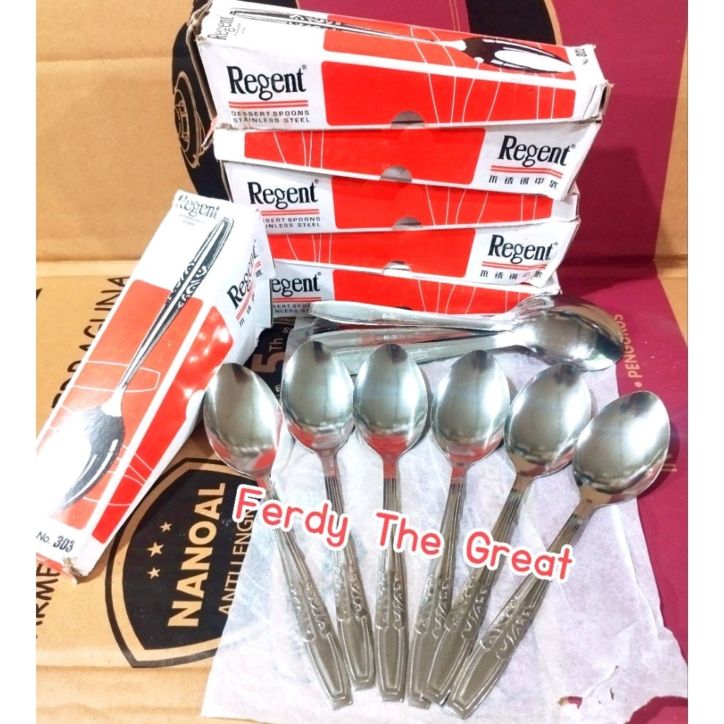 Sendok makan stainless tebal REGENT DAN FN / alat makan sendok stainless / sendok makan regent /  se
