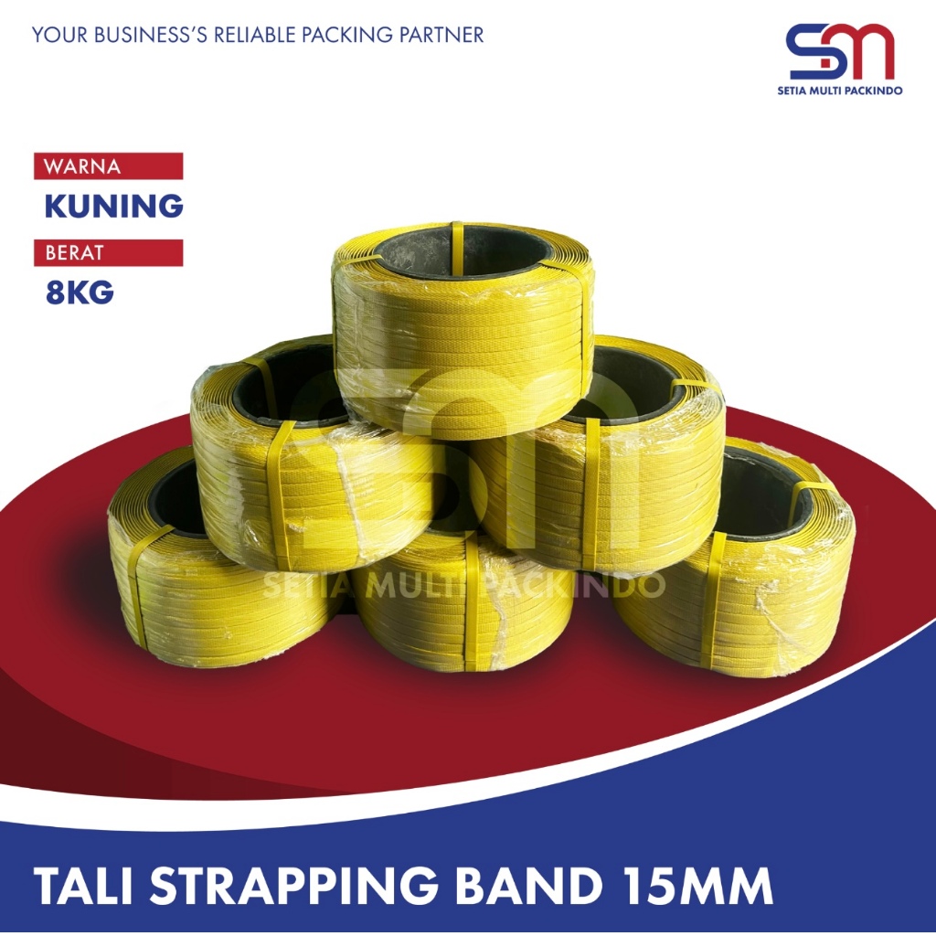 

STRAPPING BAND/TALI PACKING 15MM KUNING 8KG