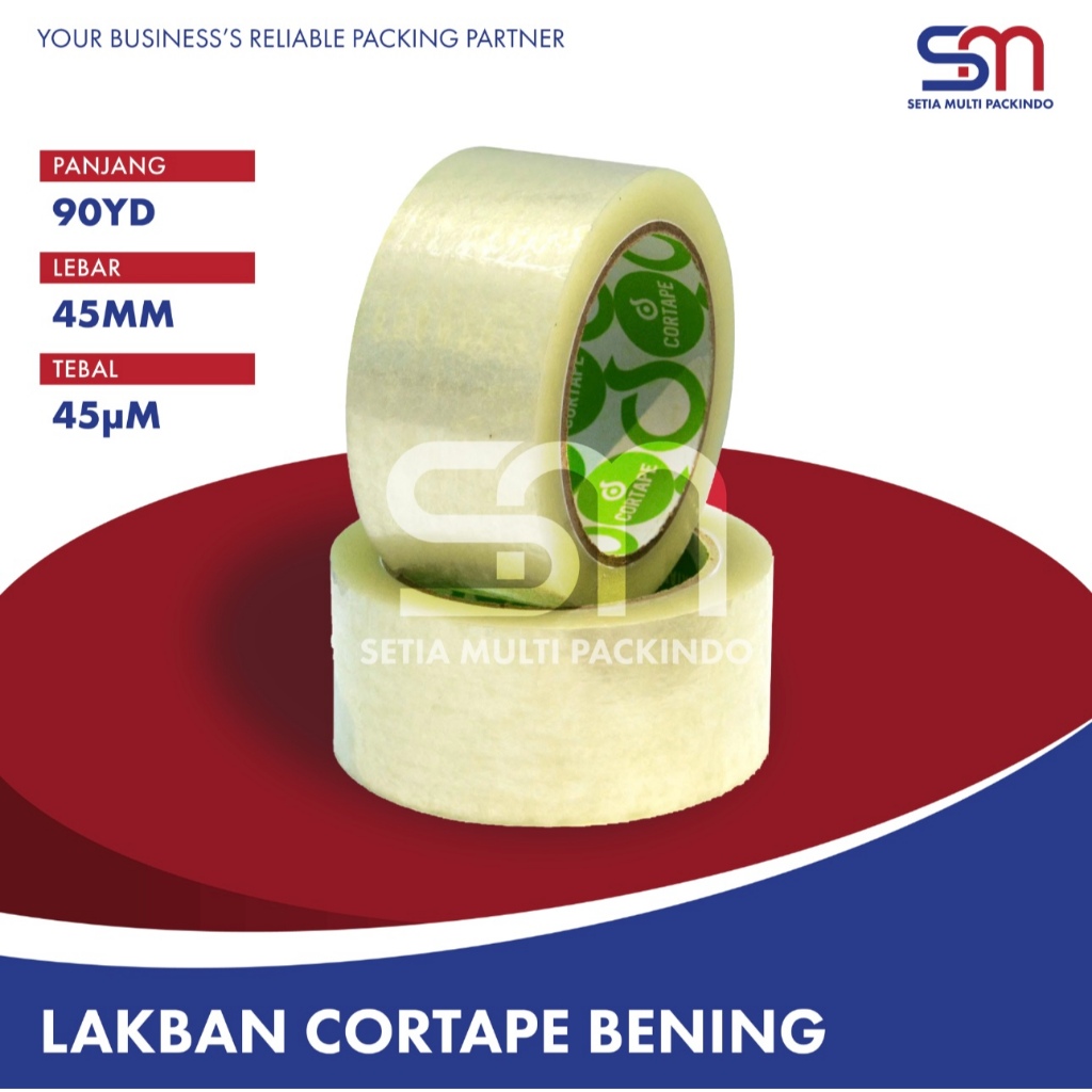 

LAKBAN BENING MURAH - CORTAPE 45MM x 90Y x 45μm
