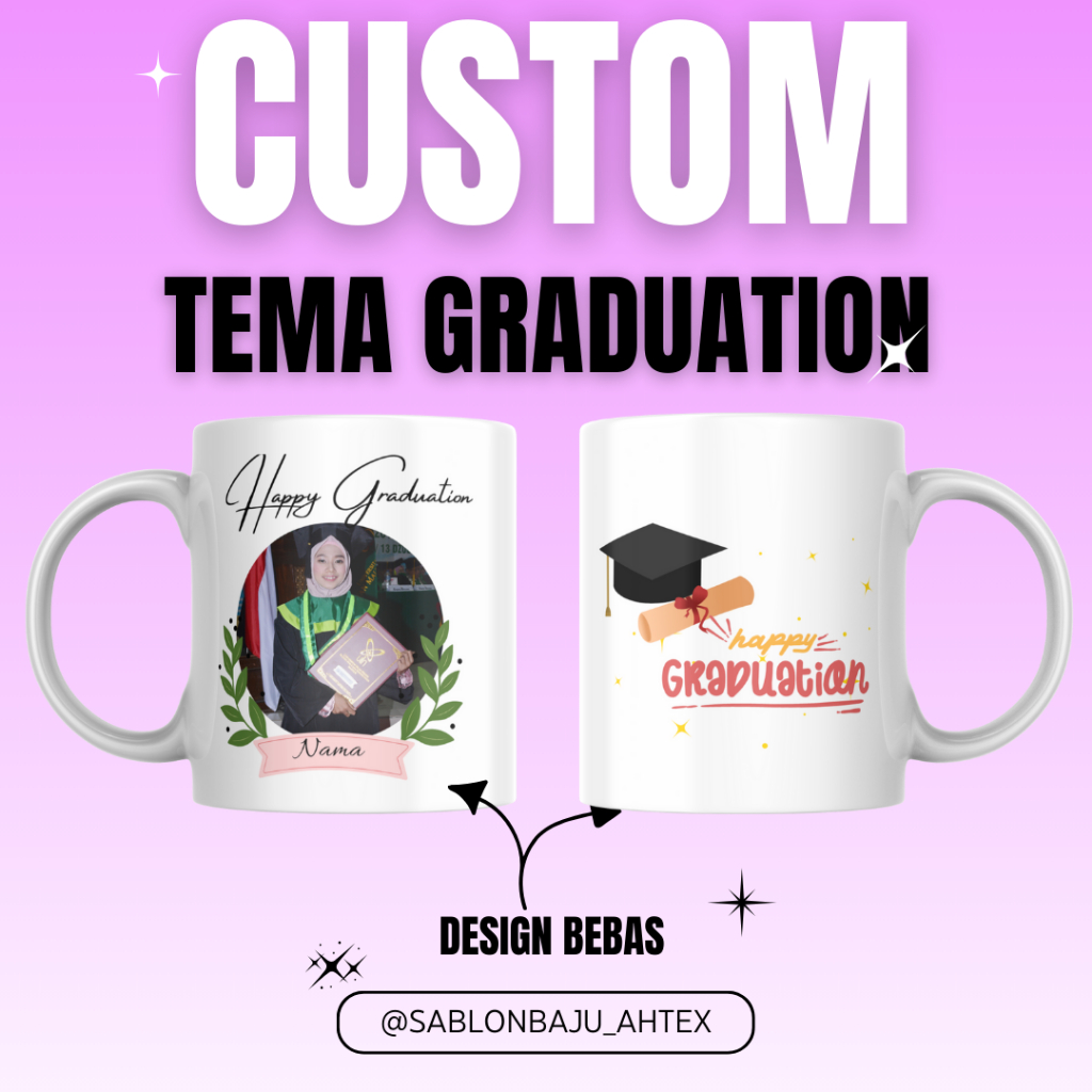 MUG CUSTOM GRADUATION | GIFT WISUDA | HADIAH WISUDA | GELAS PT