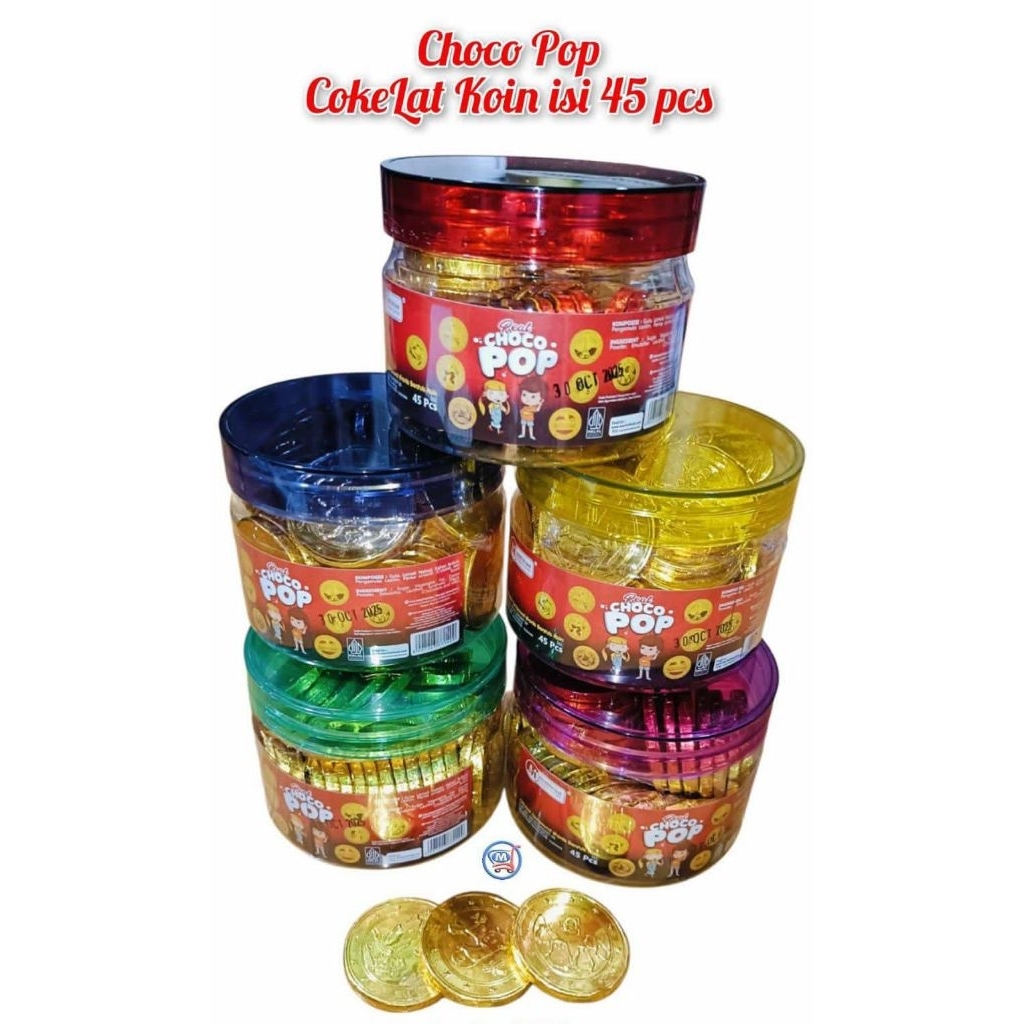 

CHOCO POP COKELAT KOIN TOPLES MARINDO ISI 45PCS