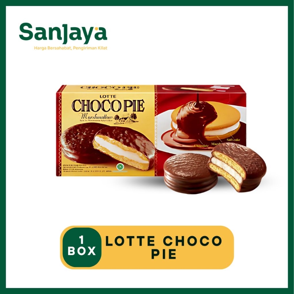 

LOTTE CHOCO PIE 28gr 1 BOX ISI 12 PCS