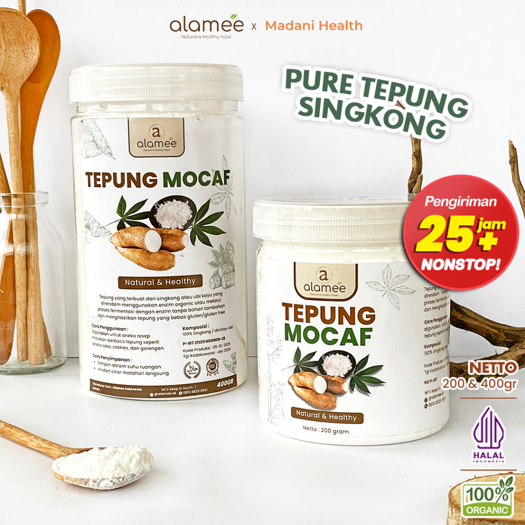 

ALAMEE Tepung Mocafine Gluten Free Tepung Singkong Sehat Rendah Gula High Fiber 400gr