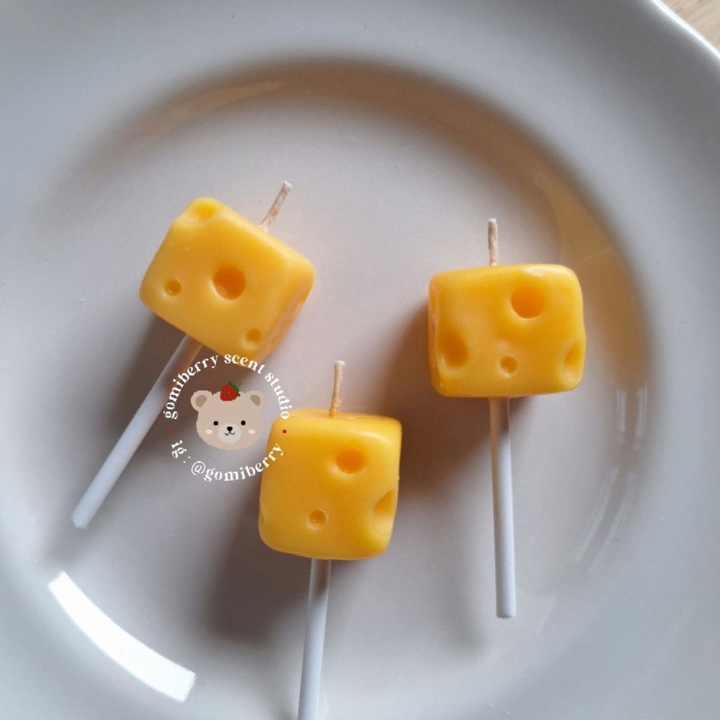 Gomiberry Lilin Cheese Keju Topper Kue Ulang Tahun