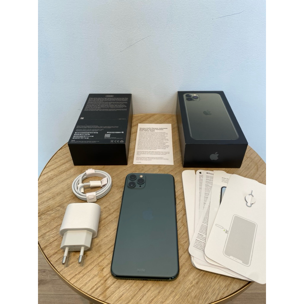 Second iBox iPhone 11 Promax 256GB Midnight Green Fullset Anti Blokir