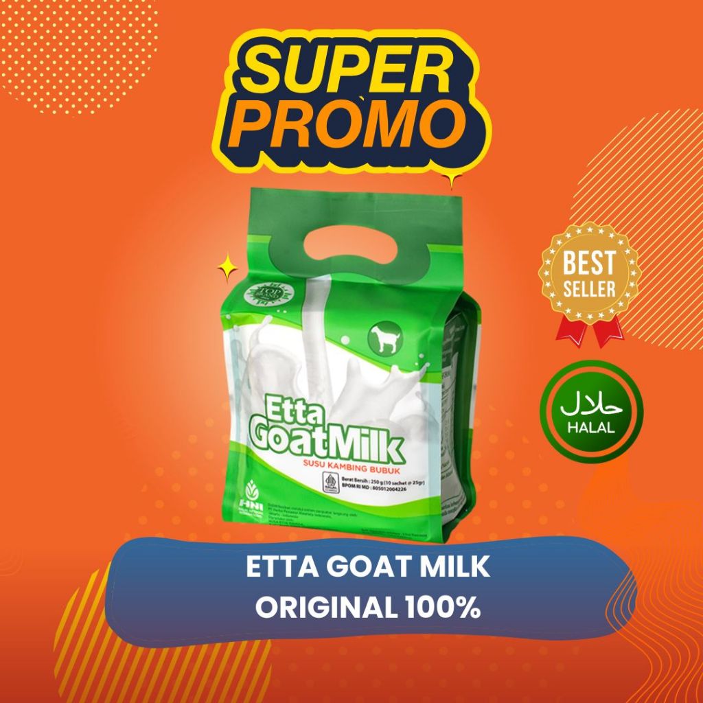

Etta Goatmilk Susu Kambing Etawa Bubuk Murni untuk Anak Dewasa & Lansia