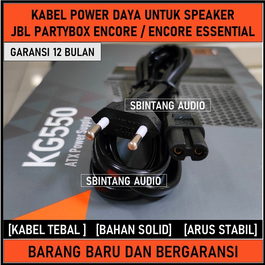 Kabel power charger untuk speaker JBL Partybox ENCORE Partybox ENCORE ESSENTIAL