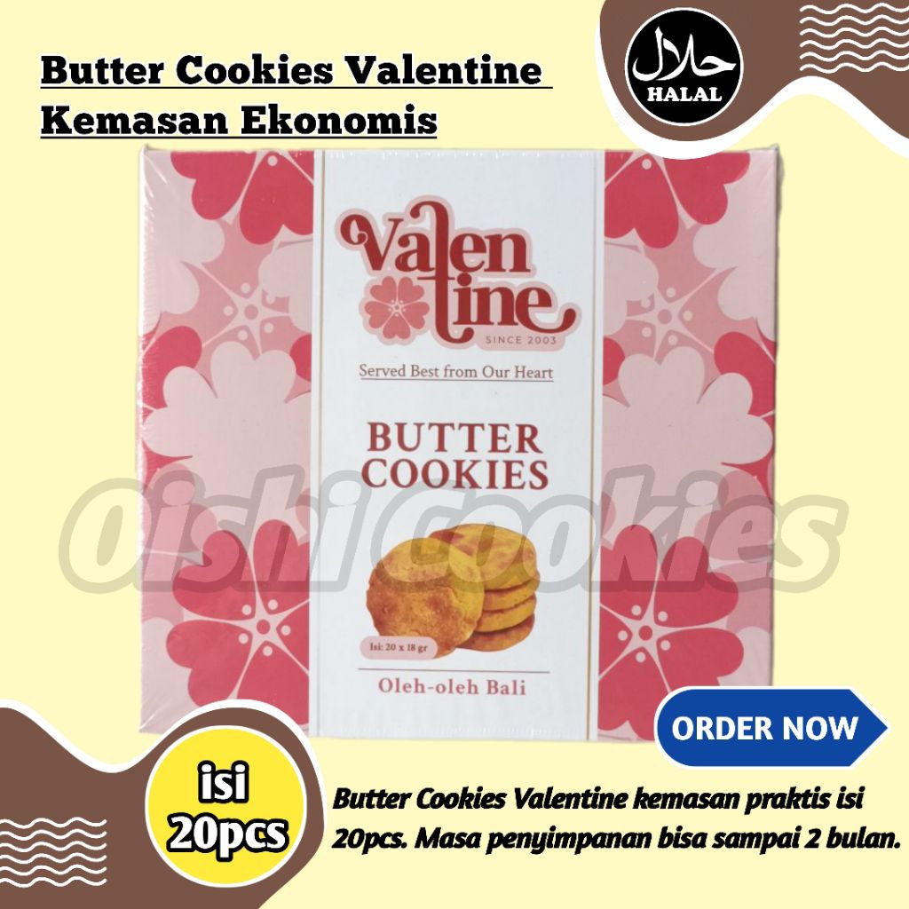 

Cookies Bali (Butter Cookies Valentine) isi 20pcs Kemasan Ekonomis