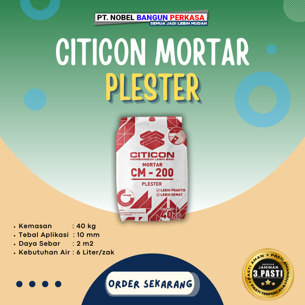 Semen Mortar Citicon Plester Dinding 40kg "CM 200"