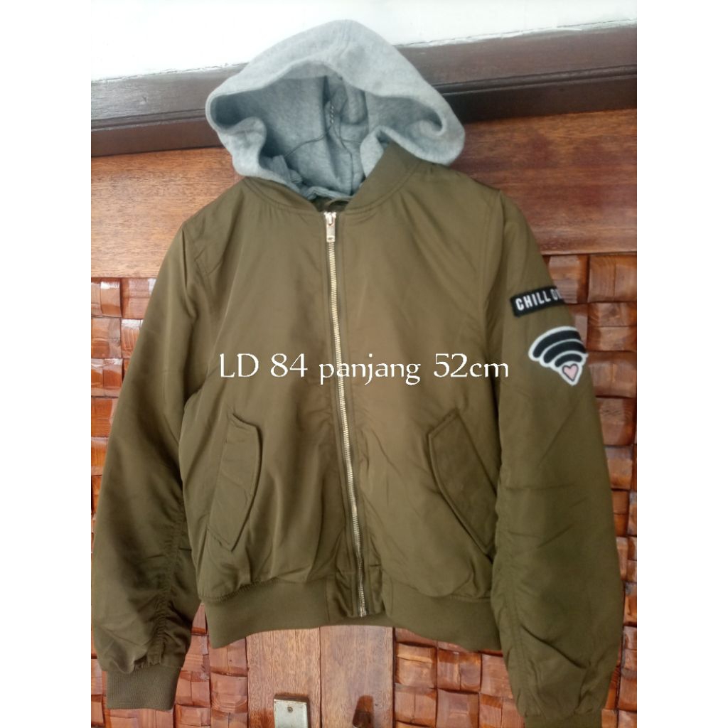 jaket bomber anak wanita, jaket bomber H&M preloved