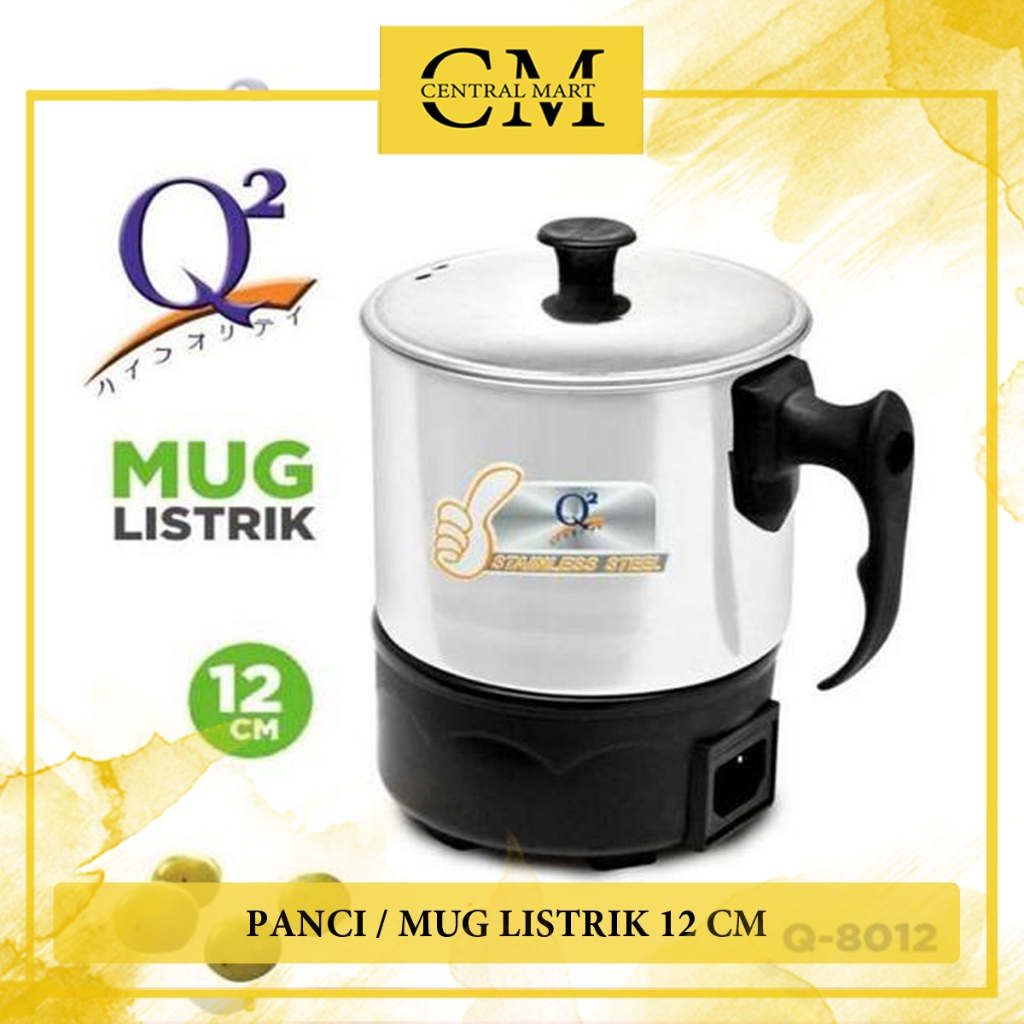 terbaru cm - mug panci teko listrik 12cm / mug stainless steel listrik / pemanas air