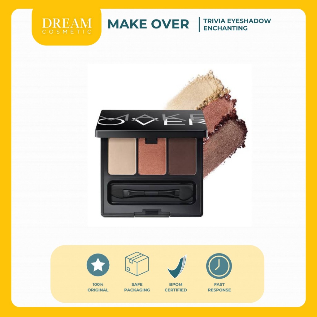 MAKE OVER TRIVIA EYE SHADOW ENCHANTING NUDE SPELL | EYESHADOW PALETTE FINISH MATTE & SHIMMERY - ORIG