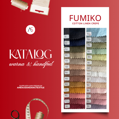 katalog Fumiko Linen Crepe 100% katun by Aneka Sandang Textile
