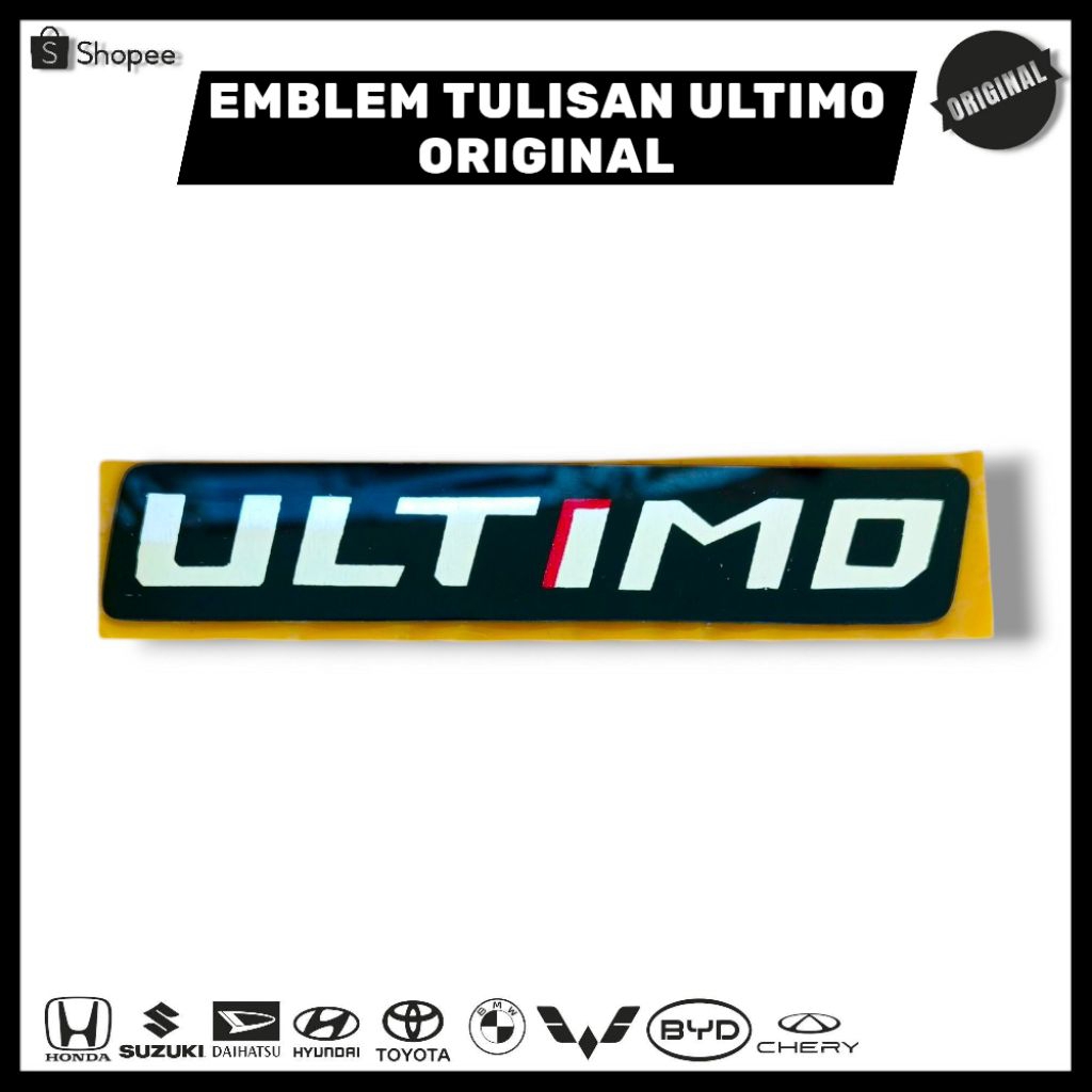 Emblem Logo Tulisan ULTIMO Toyota Rush Trd Sportivo Original/ Emblem Tulisan Ultimo Toyota