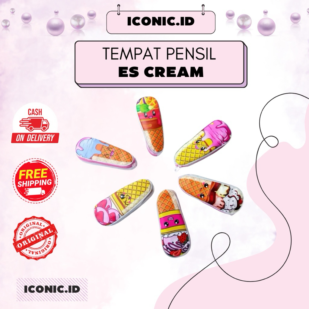 

Iconic.id - Kotak Pensil / Tempat Pensil / Tempat Pensil Karakter Es Krim / Kotak Pensil Karakter Ice Cream