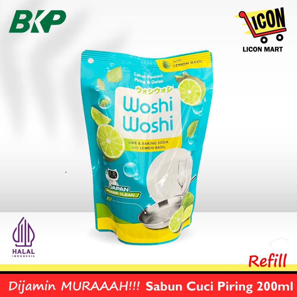 WOSHI WOSHI SABUN CUCI PIRING ANTI BAKTERI REFILL 200ml