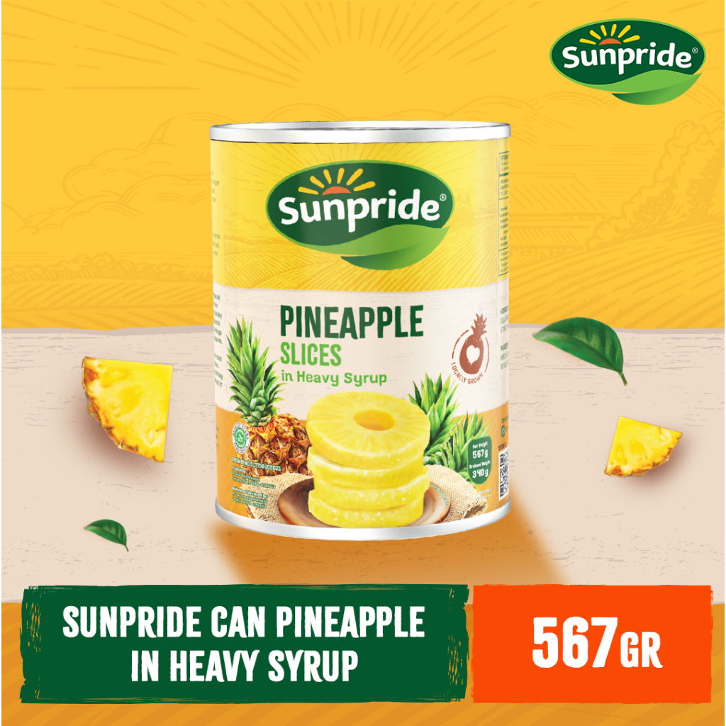 

Sunpride Pineapple Slice in Heavy Syrup 567 gr - Nanas Irisan Kaleng