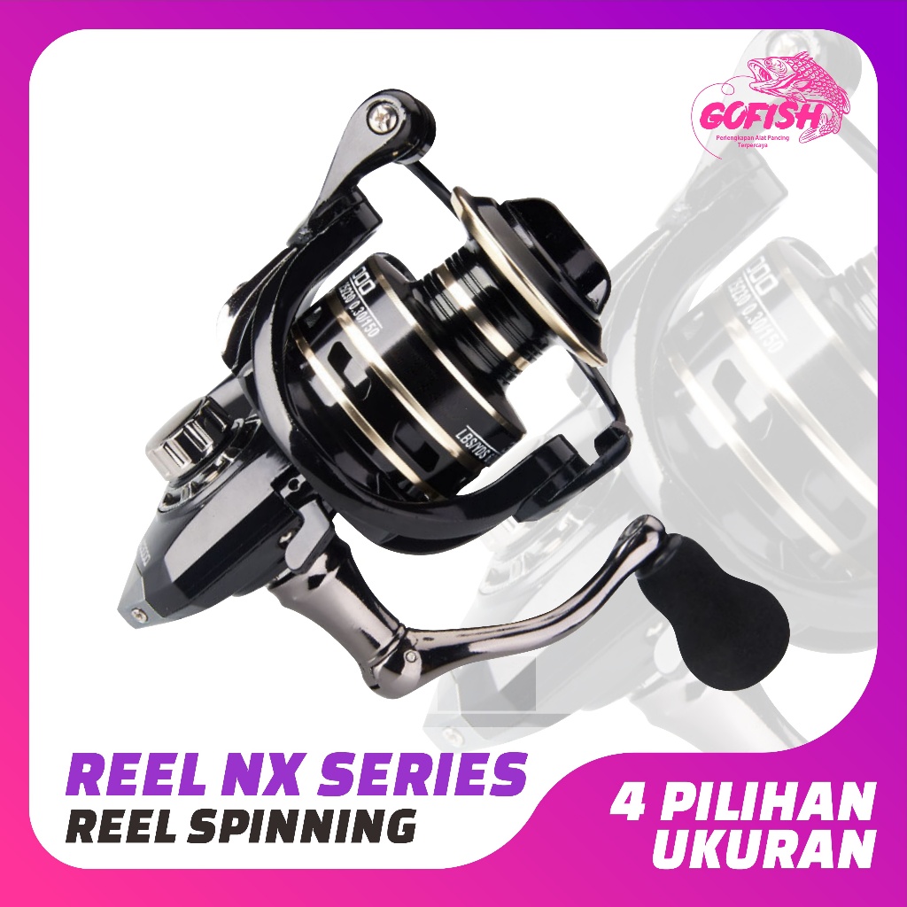 GOFISH  - Reel Pancing Spinning Full Reel NX  Gulungan Pancing Kuat Reel Pancing Lautmurah full besi