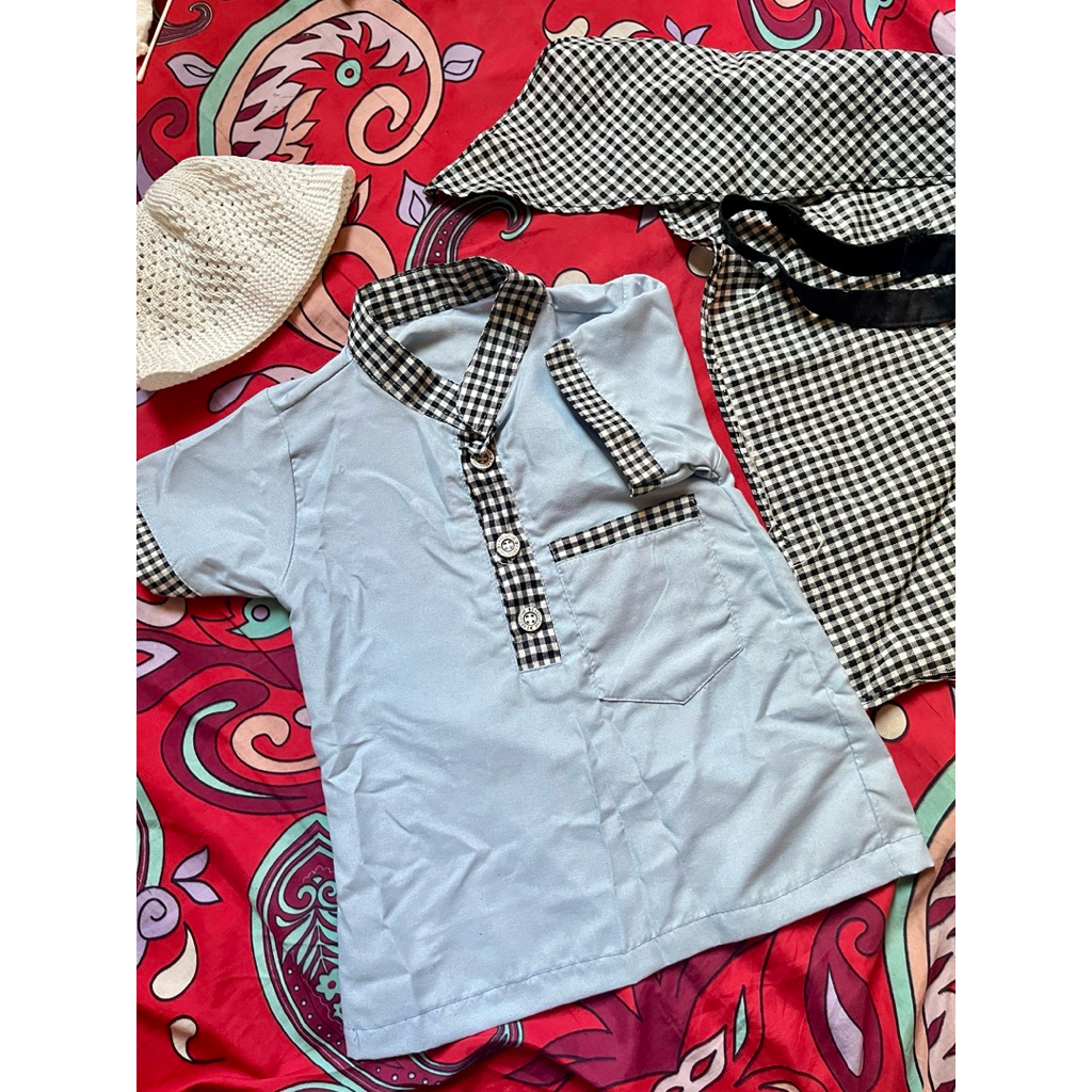 Preloved Baju koko bayi Gamis bayi set sorban baju set newborn baju aqiqah