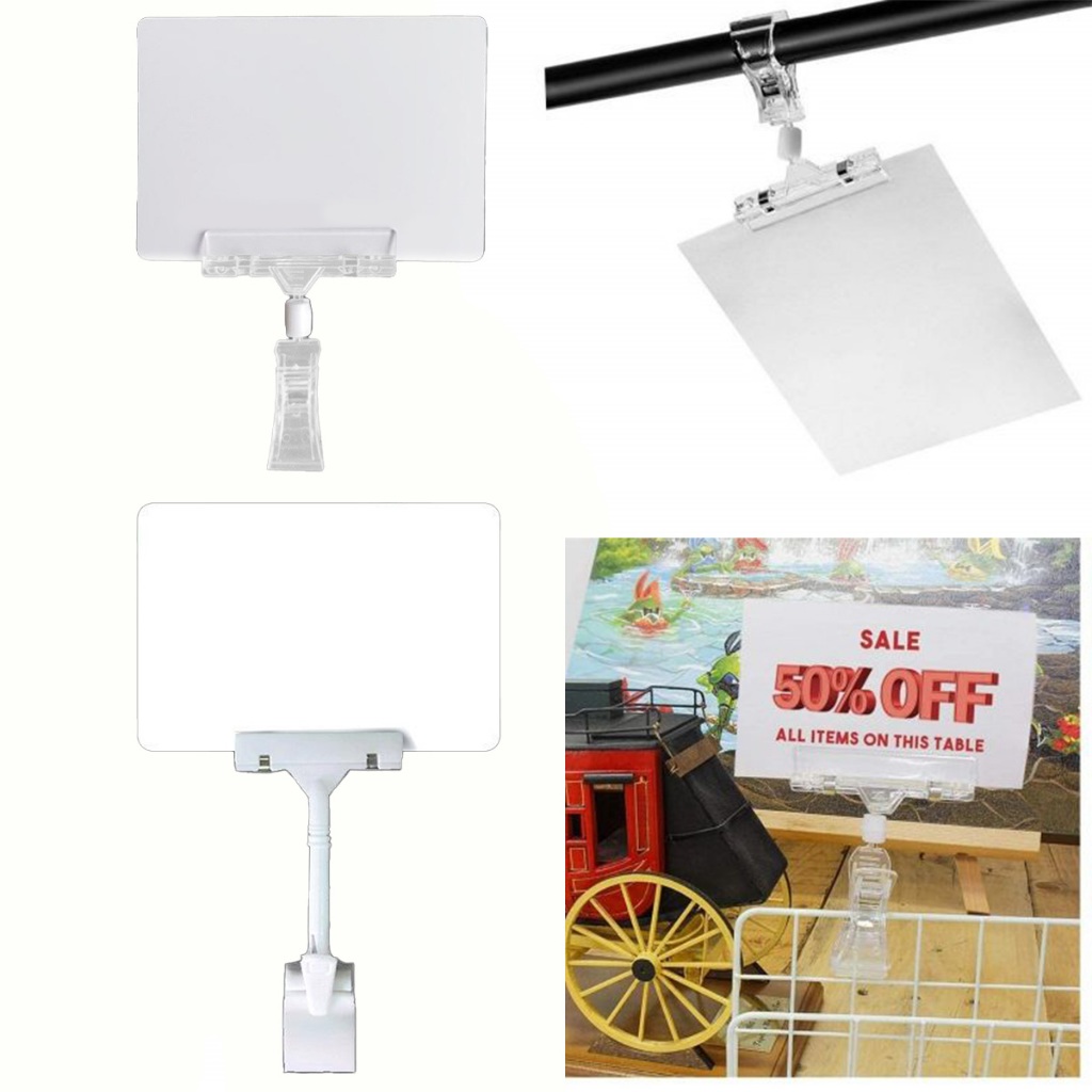 

5pcs Jepitan Harga Transparan Kuat dan tahan lama tidak mudah pecah Penjepit Label Papan Tag