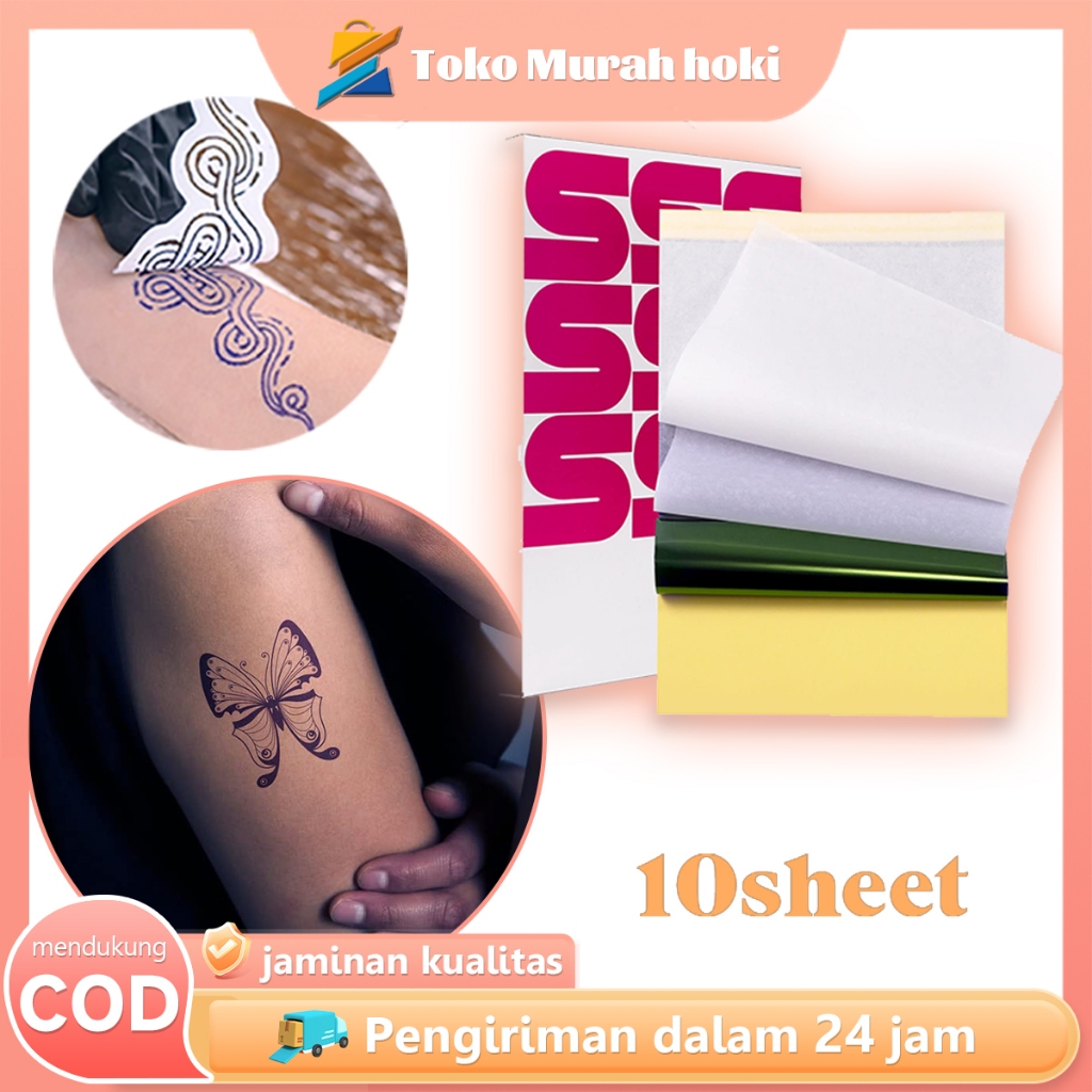 Kertas Karbon Tattoo 10pcs Kertas Transfer Tattoo Paper Spirit Stencil Thermal Tattoo Paper