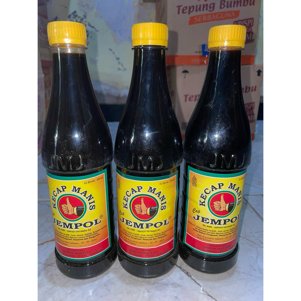 

KECAP MANIS cap JEMPOL kemasan botol (600 ml)