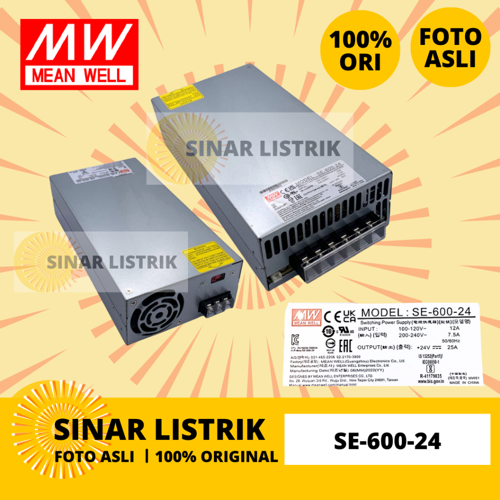 Power Supply MEANWELL SE-600-24 SE 600 24