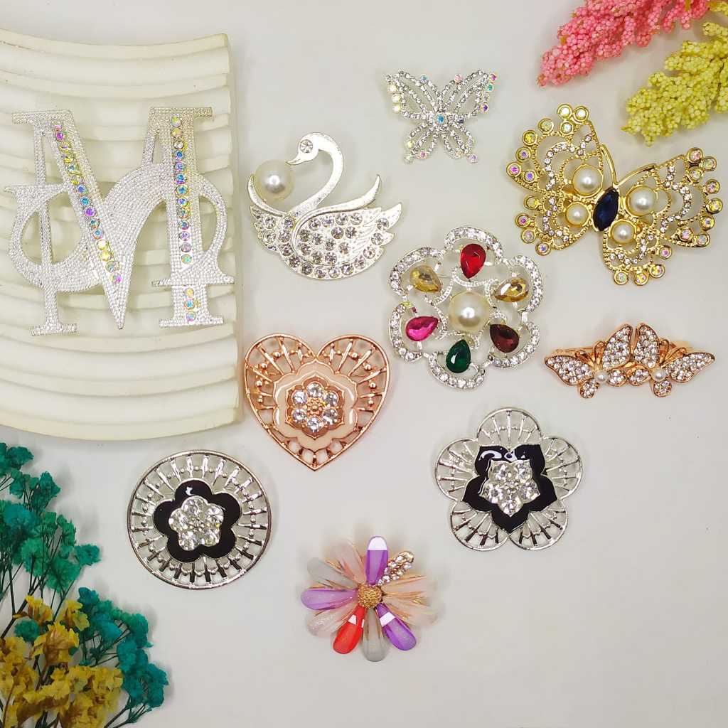 Bros Hijab Besar /bros huruf/bros murah/bros cantik