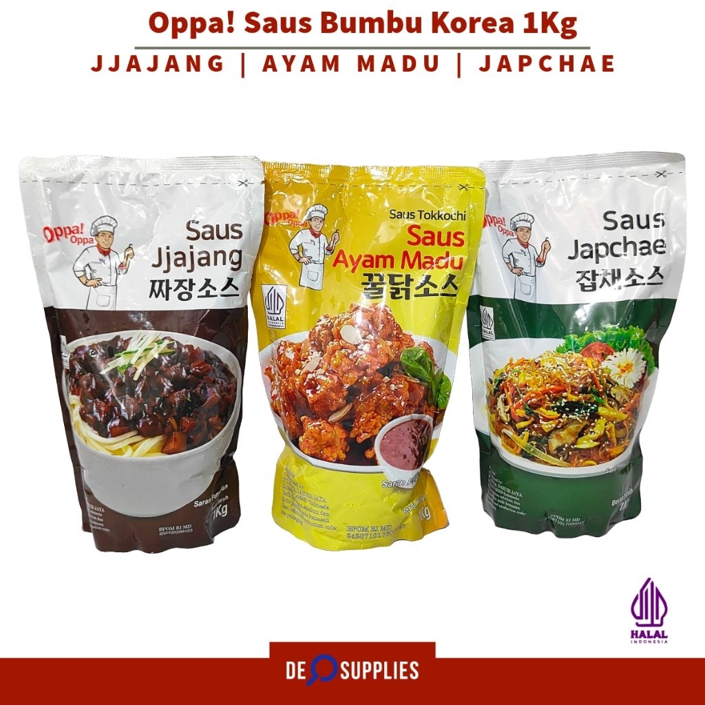 

Oppa Saus Bumbu Korea Japchae - Jjajang - Ayam Madu 1Kg - Saos Tokkochi Dakgangjeong Jjajangmyeon Japche Halal