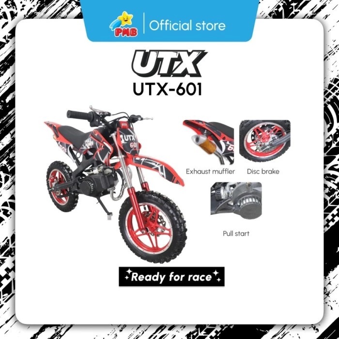 Motor Cross Mini /Motor Bensin Mini Trail PMB UTX 601/Motor Trail Bensin Anak Offroad 49CC