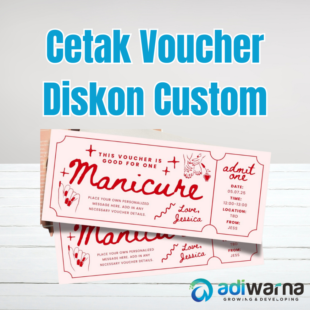 

Cetak Voucher Diskon Custom | Kupon Fisik | Gift Voucher | Kartu Promo Toko & Olshop