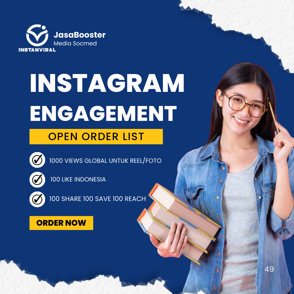 Instagram Engagement Real 1000 Views + 100 Like Indo + 100 Share + 100 Save + 100 Reach