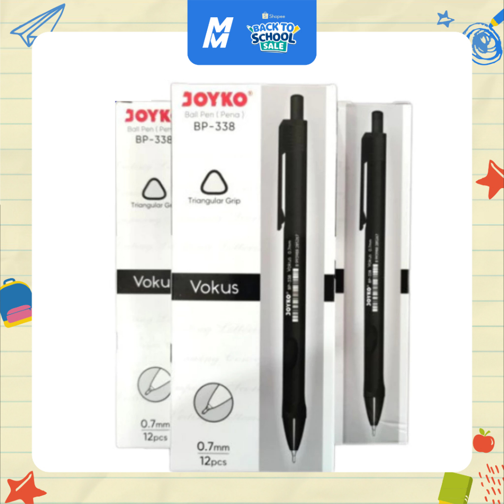 

Pena Joyko Vokus BP338 Ball Pen BP-338 Vokus 0.7mm 12 pcs 12 Pcs/1 pack