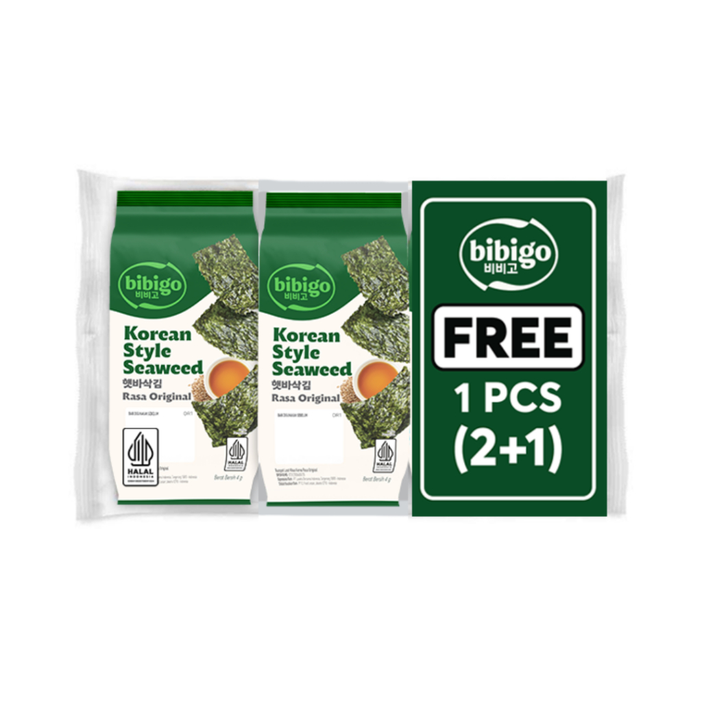 

bibigo - Korean Style Seaweed Original 4 Gram (2+1)