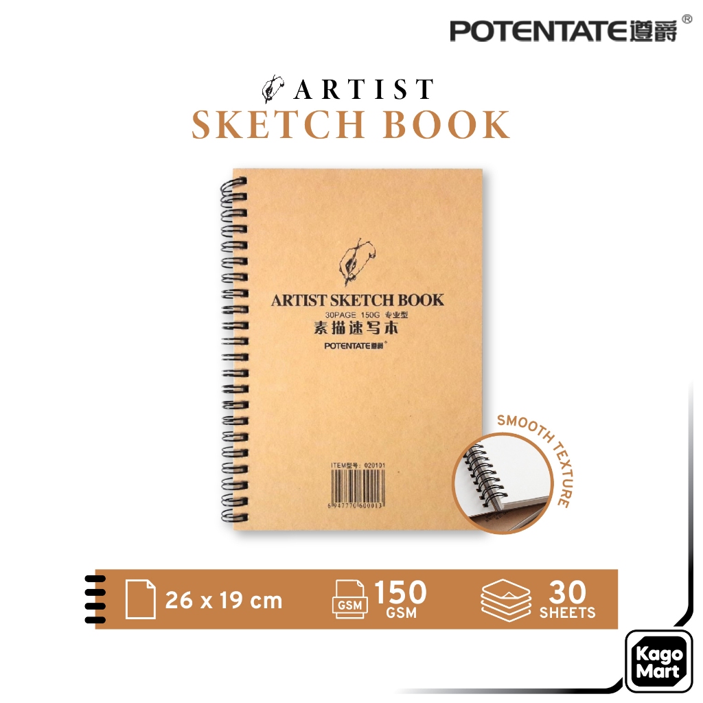 

Potentate Sketchbook Artist Spiral Binding Buku Sketsa 19 x 26 cm