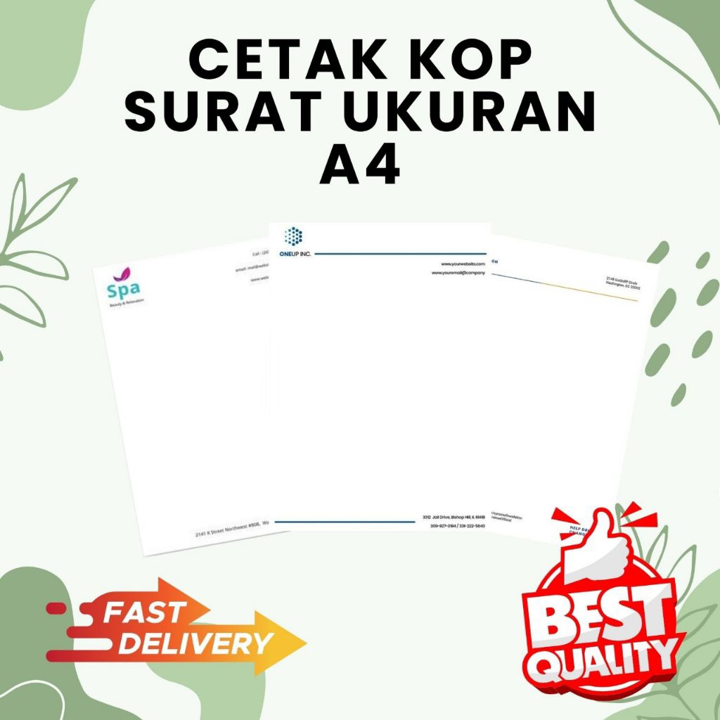 

CETAK CUSTOM KOP SURAT HVS A4 ( 500 LEMBAR )