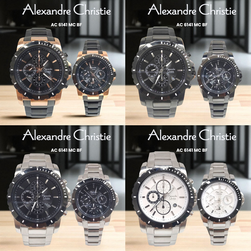 Jam Couple Alexandre Christie AC6141 AC 6141 Stainless Original Garansi Resmi Alexander Christie
