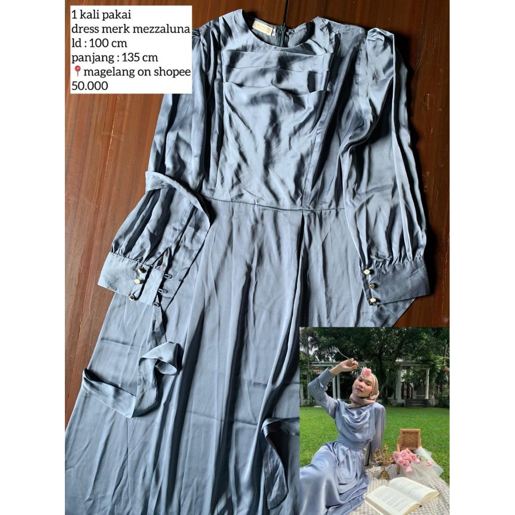 dress silk mezzaluna signature