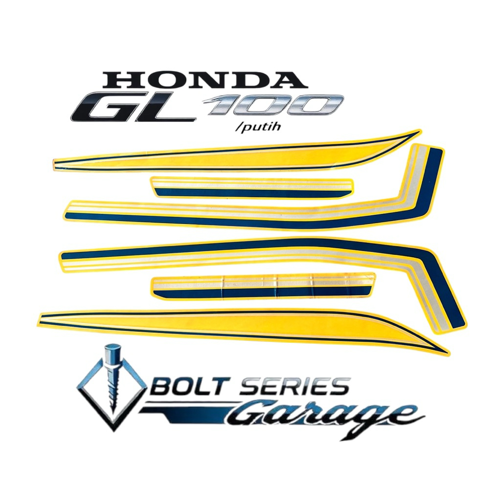 Striping Body GL 100 Warna Putih / Silver