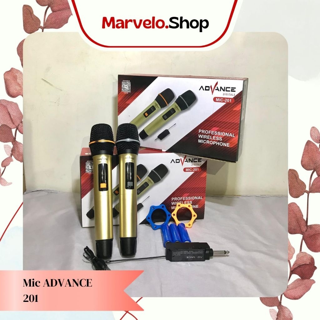 Mic / Mic Karaoke / ADVANCE MIC WIRELESS MIC 201 / Microphone wireless advance 201 / Mikrofon