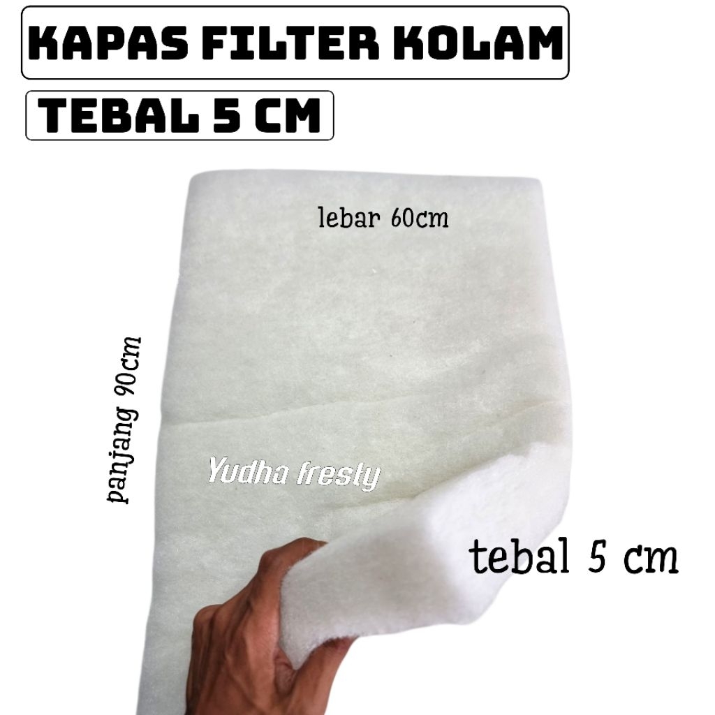 BUSA KAPAS FILTER KOLAM 100 X 100 TEBAL 5 CM BISA DICUCI