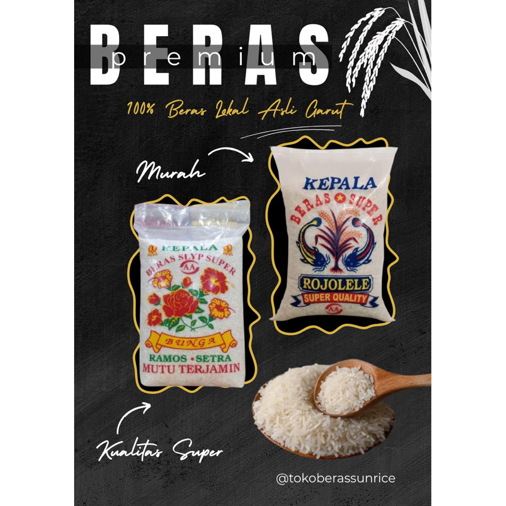 

ROJOLELE BERAS BERKUALITAS HARGA PROMO KEMASAN 7 kg