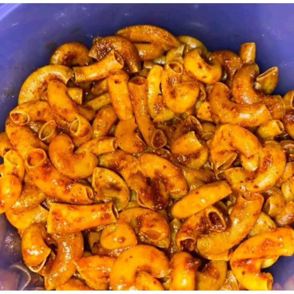 

makroni cikruh bantet pedas cemilan pedas