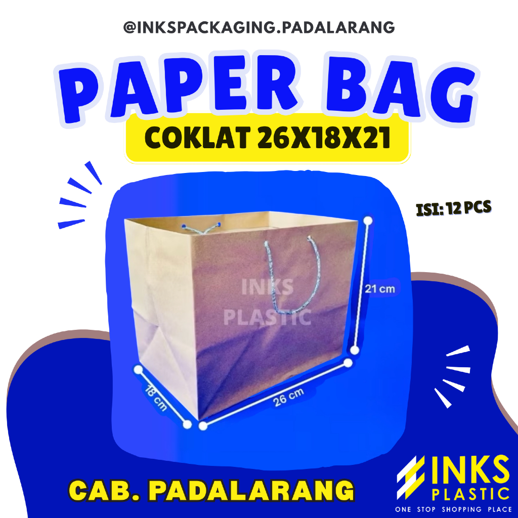 PAPER BAG COKLAT 26x18x21