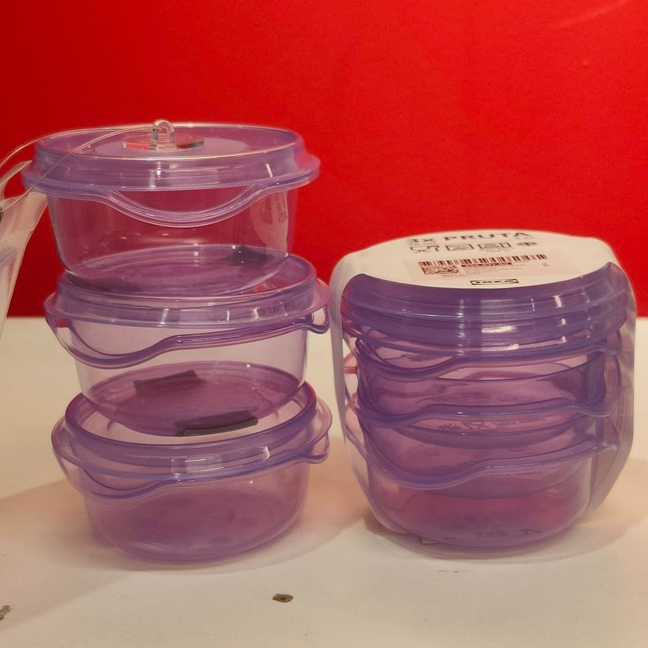 Wadah Kecil Tempat Makanan dengan tutup set isi 3pcs 70ML Pruta