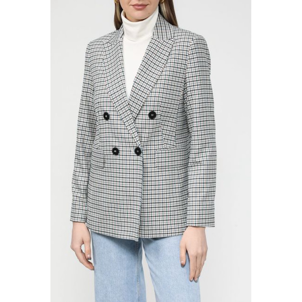 Clovis Blazer Tartan Pink