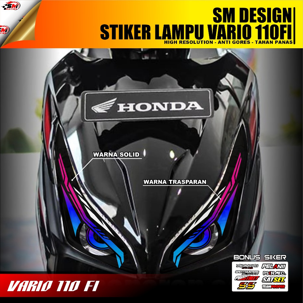 Sticker Variasi Lampu Alis Motor Vario 110 Fi